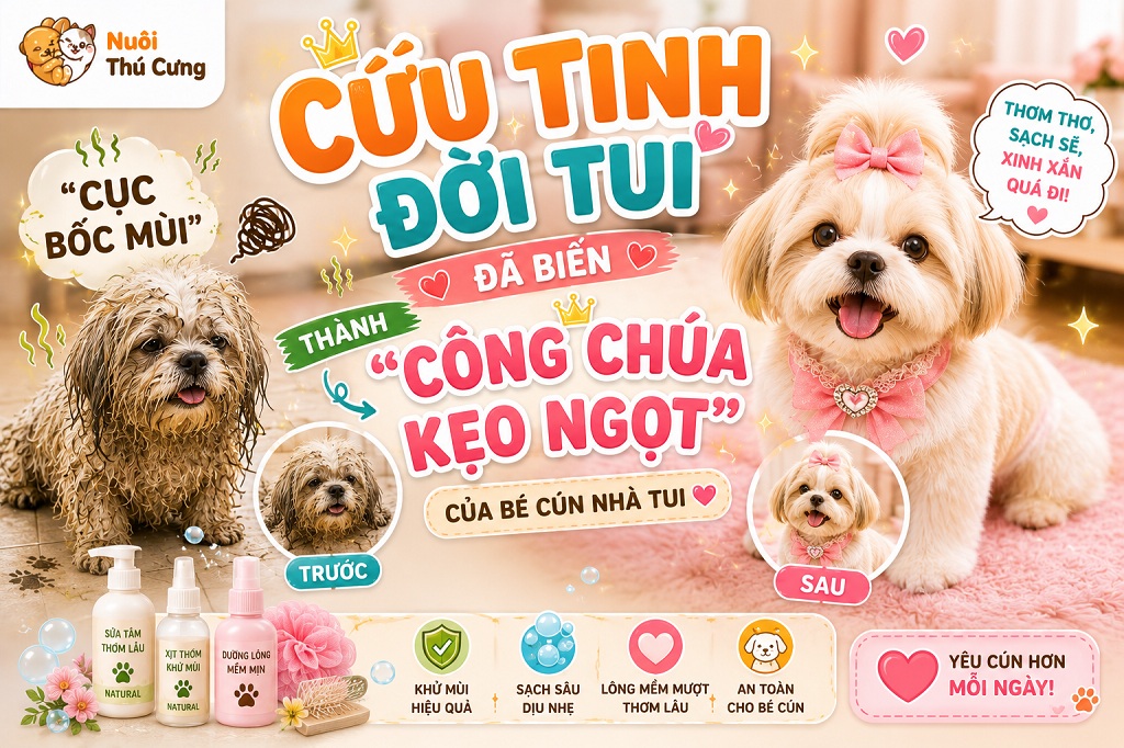 Cứu tinh đời tui đã biến "cục bốc mùi" thành "công chúa kẹo ngọt" của bé Cún nhà tui