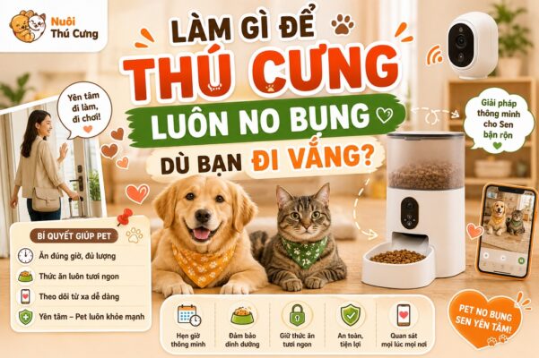 Làm gì để thú cưng luôn no bụng dù bạn đi vắng?